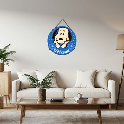 Wooden Snoopy Theme Welcome Hanging Sign | Front Door & Entryway Decoration  Items For Home  Welcome Home Wall Hanging |Door Hanging
